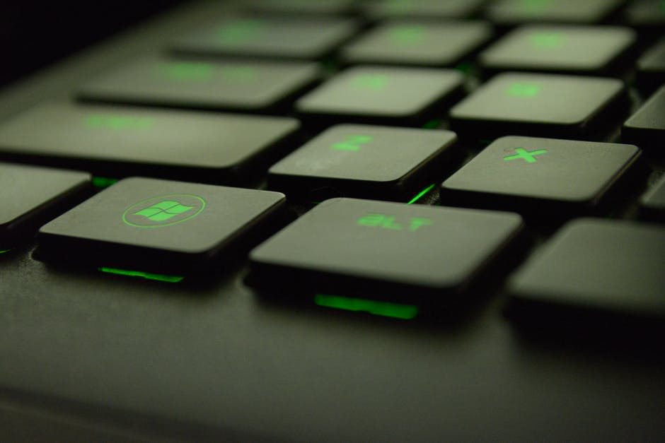 close up of the keys on a laptop keyboard